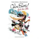 Chien Pourri fait du ski