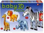 Puzzle (4X4 pièces) - Baby 3D animaux de la savane