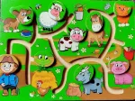Puzzle Animaux de la ferme avec pièces coulissantes